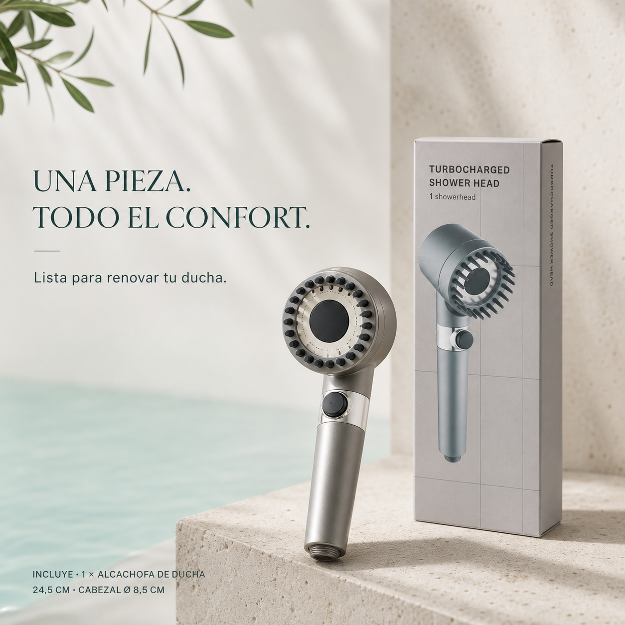 Alcachofa de ducha de alta presión - contenido