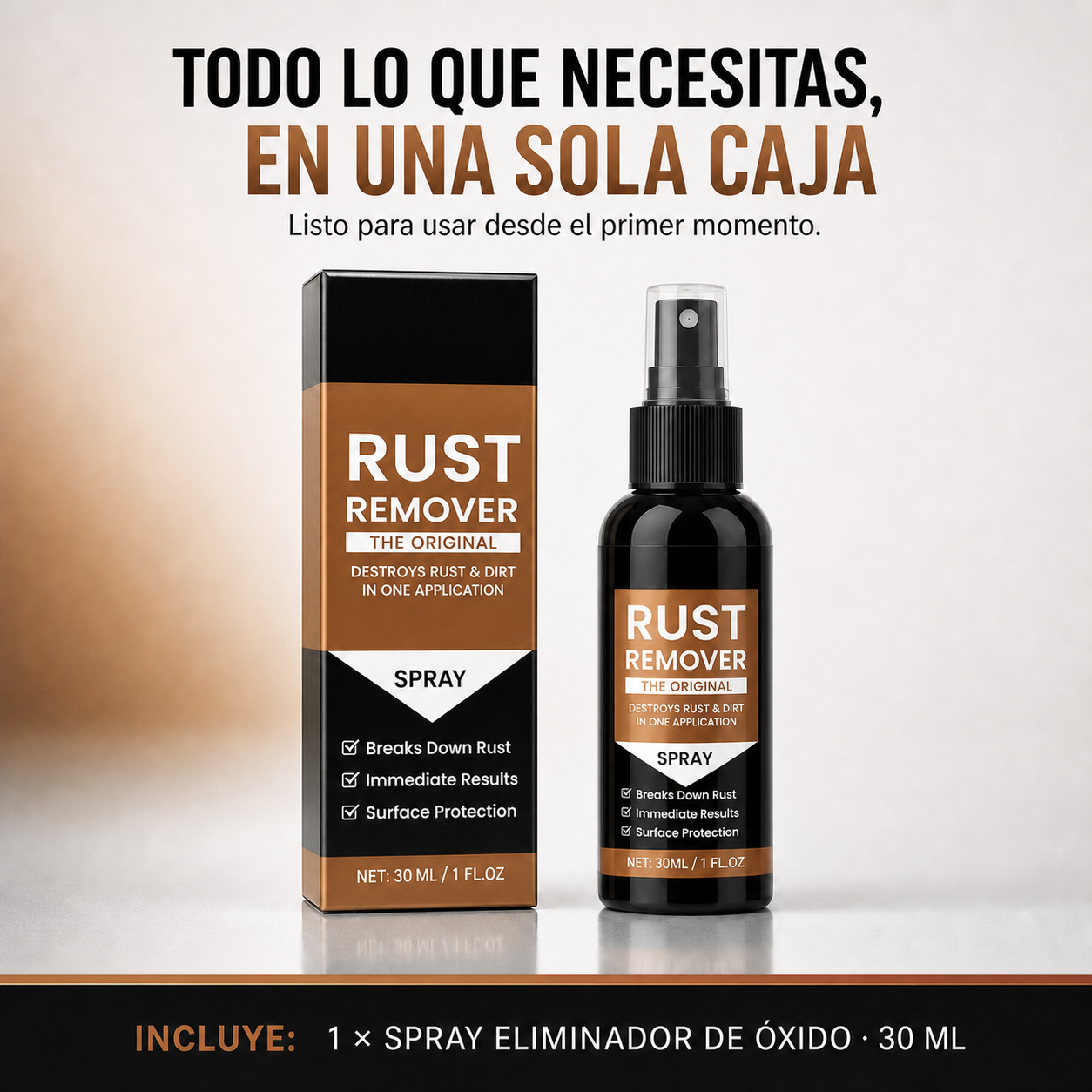 Spray eliminador de óxido - contenido de la caja