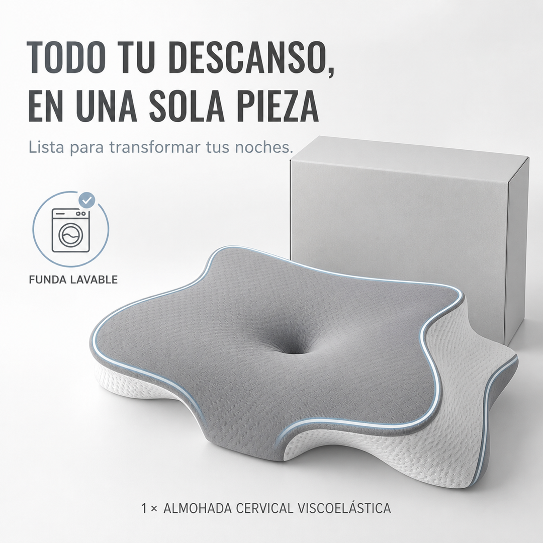 Almohada cervical mariposa gris - contenido