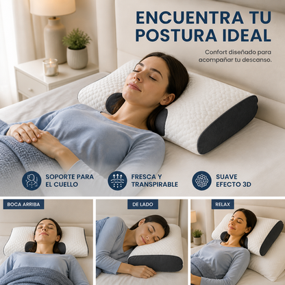Almohada ergonómica 3D - posiciones