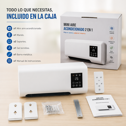 Mini aire acondicionado portátil 2 en 1