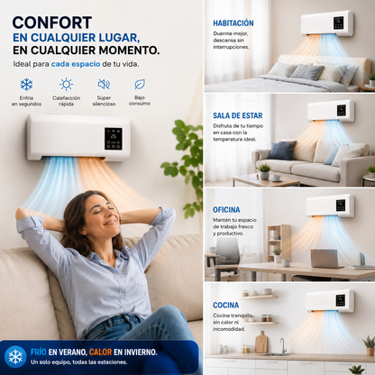 Mini aire acondicionado portátil 2 en 1