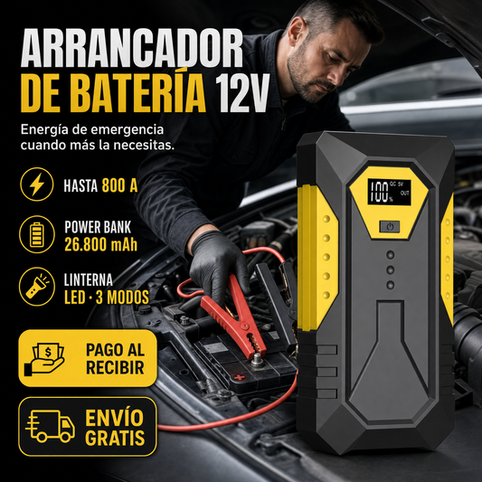 Arrancador de batería de coche 12V - beneficios principales