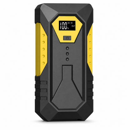 Arrancador portátil de batería 12V negro y amarillo