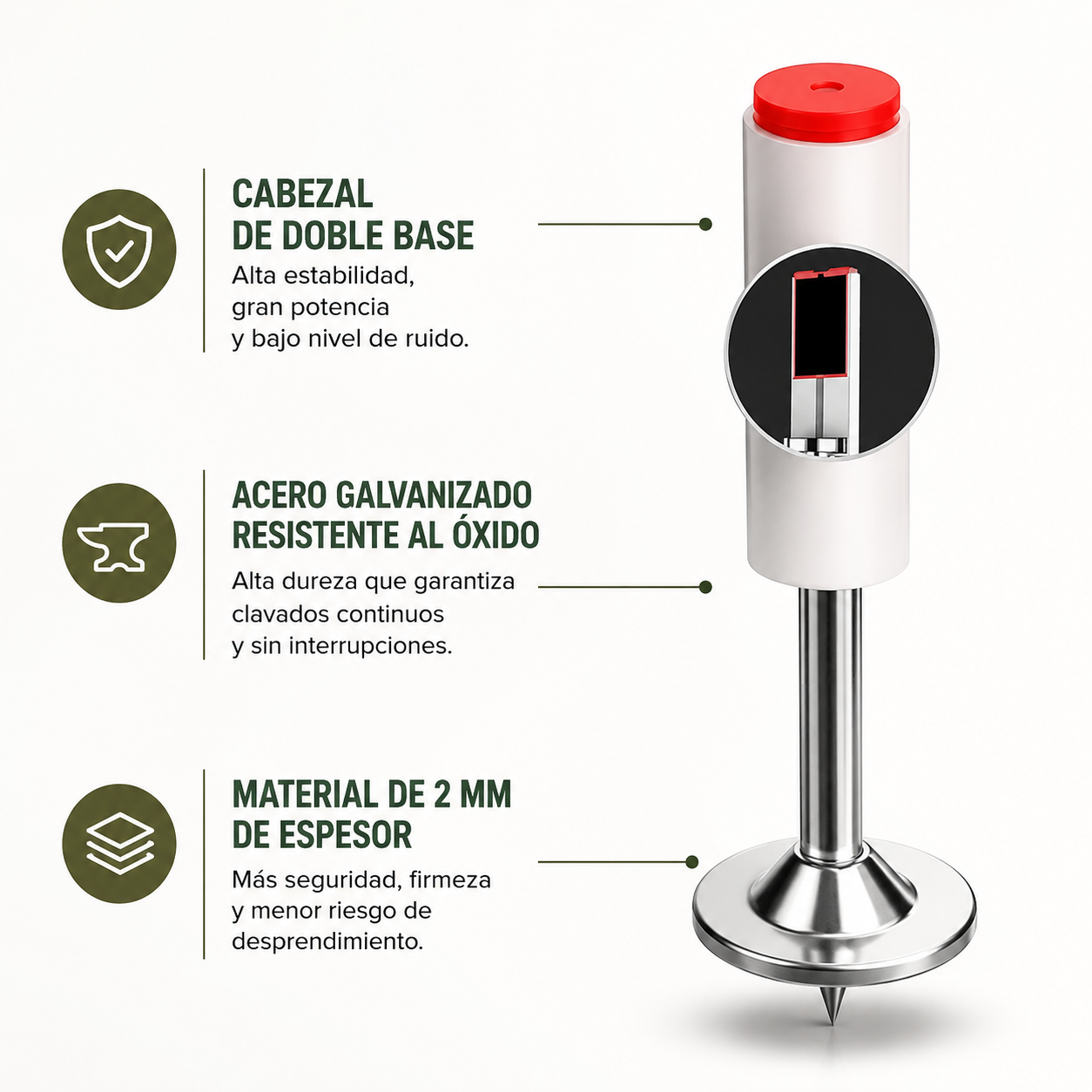 Repuesto de 50 clavos para pistola de clavos